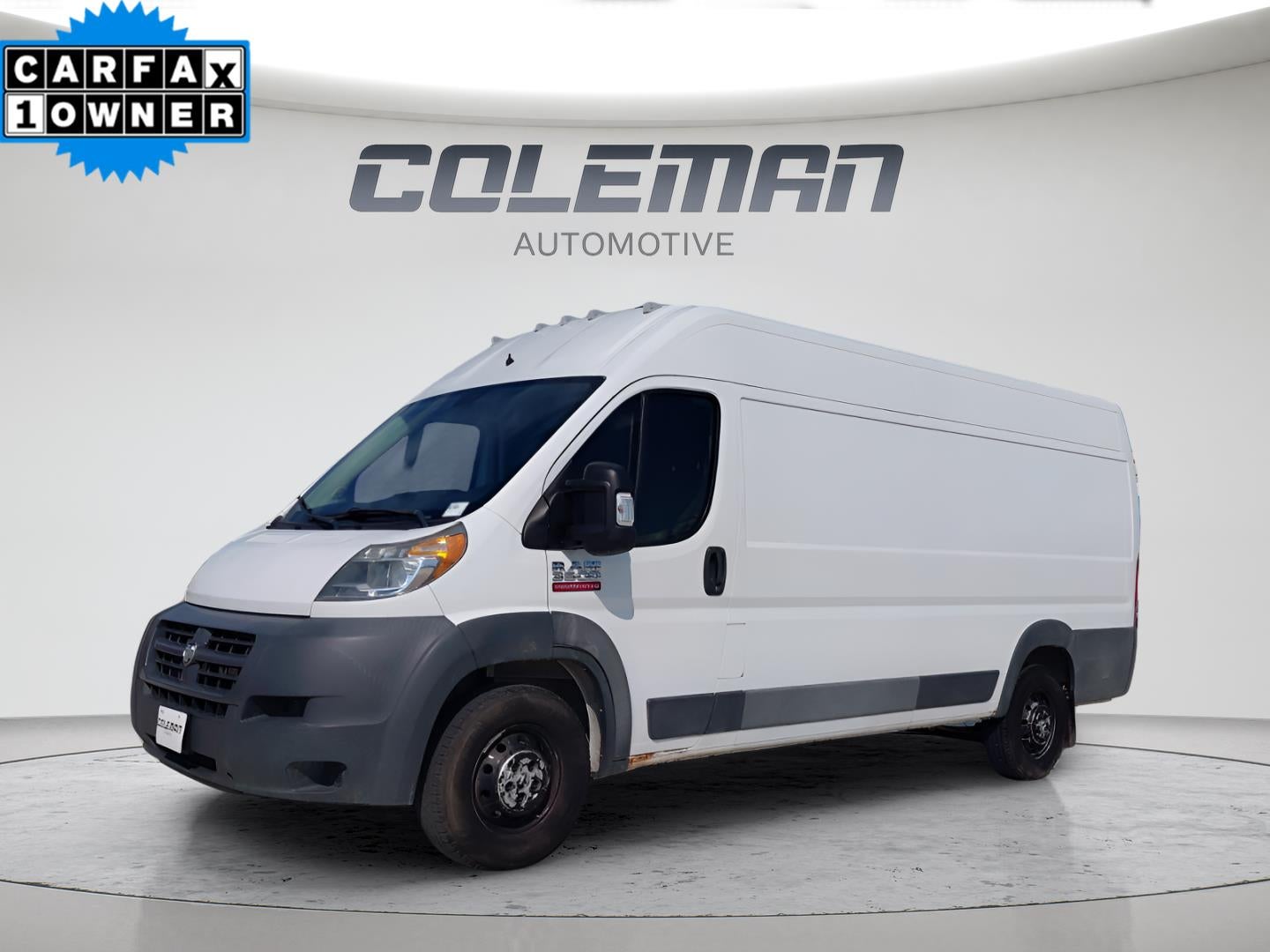 2016 RAM ProMaster Cargo Van 3500 High Roof Tradesman 159-in. WB Ext in Bright White Clearcoat — front three-quarter view