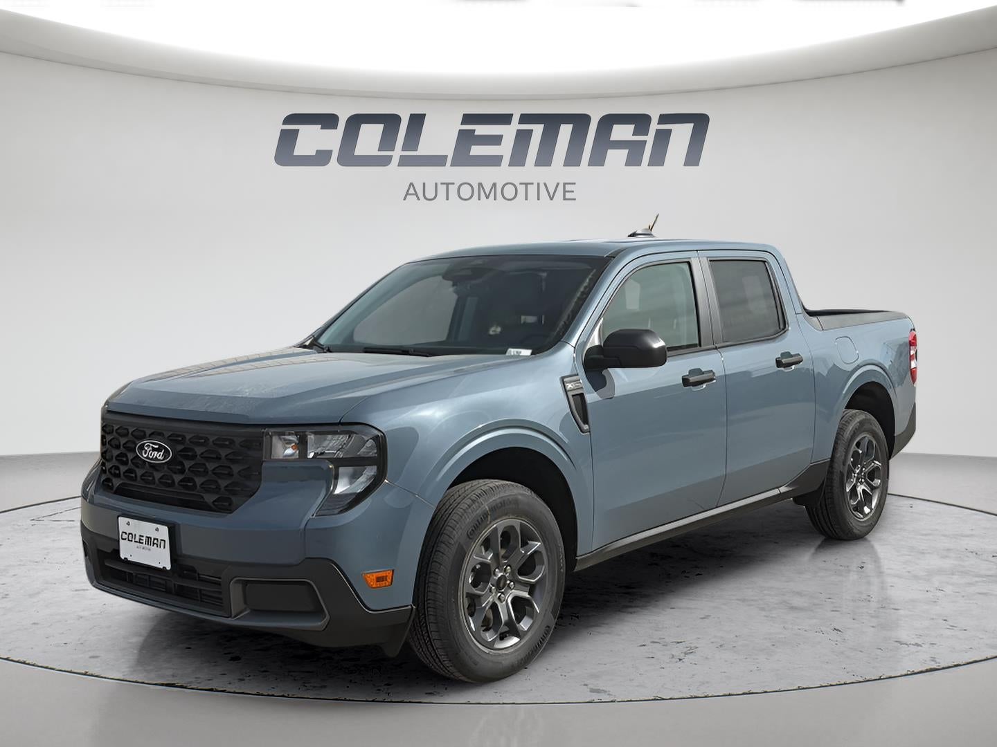2026 Ford Maverick XLT in Azure Gray Metallic Tri-Coat — front three-quarter view