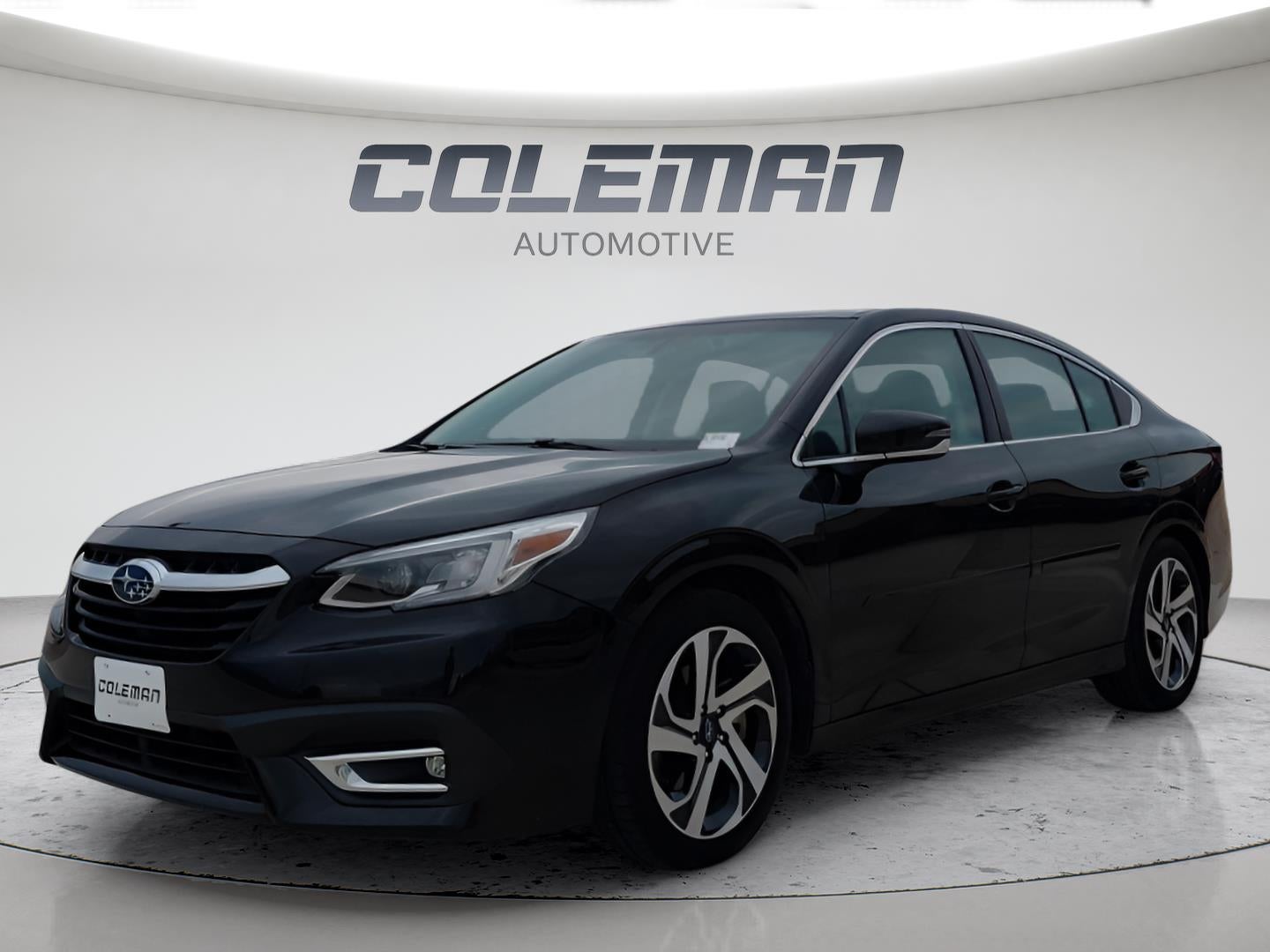 2022 Subaru Legacy Limited in Crystal Black Silica — front three-quarter view