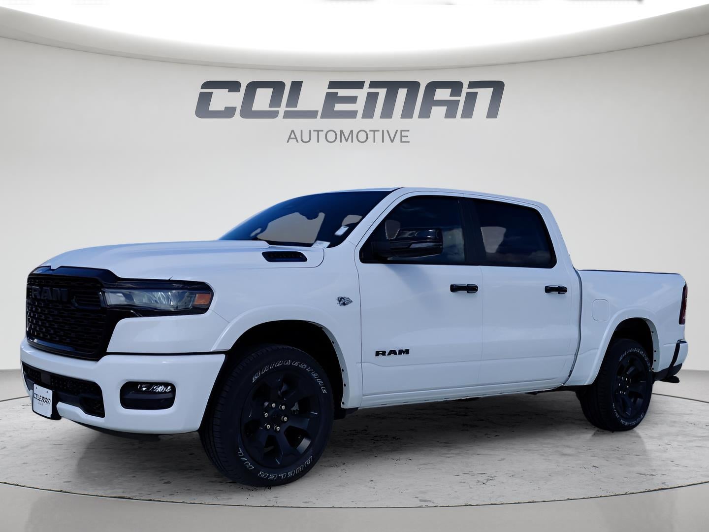 2026 RAM 1500 Big Horn in Bright White Clear-Coat Exterior Paint — front three-quarter view