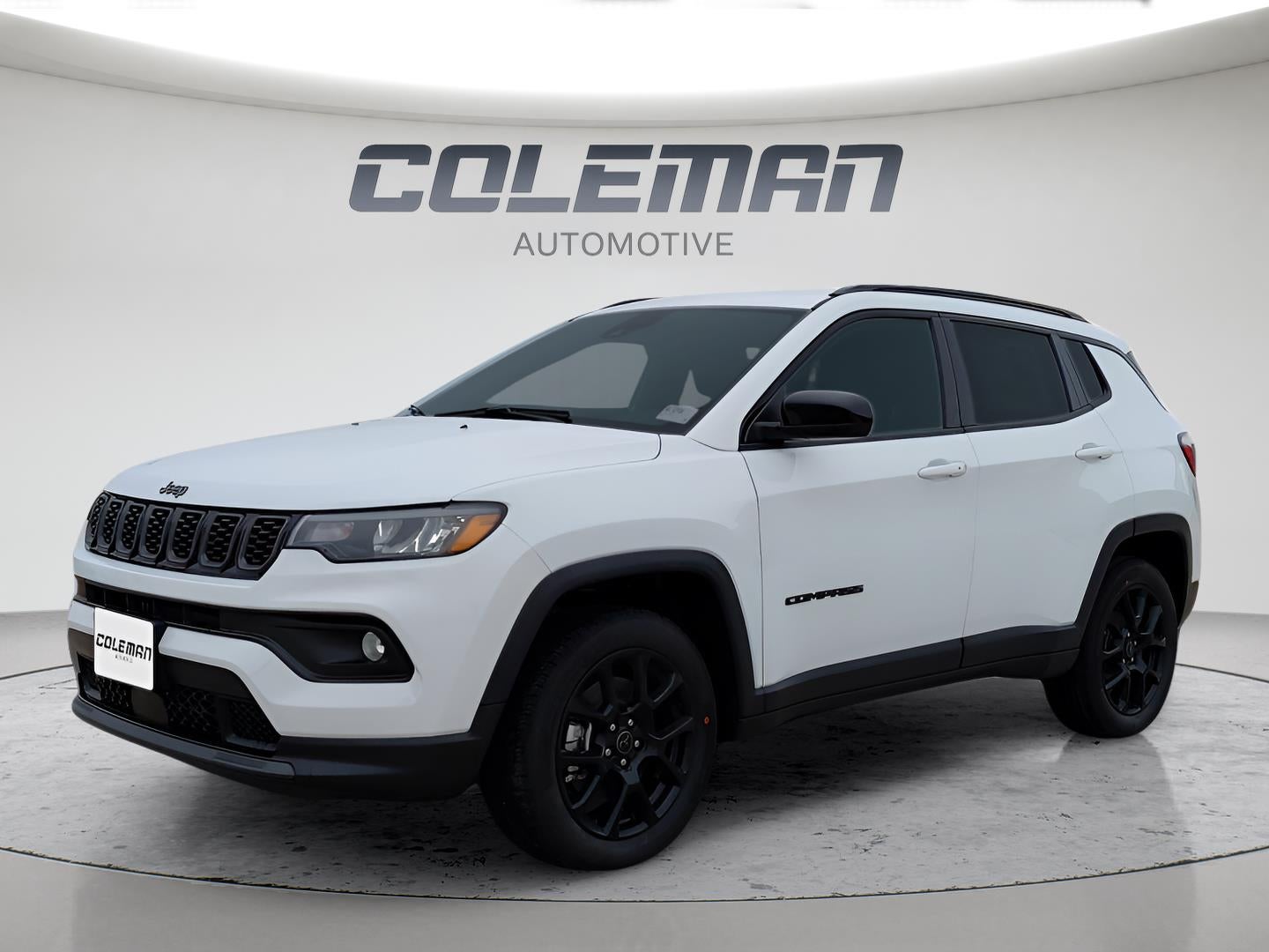 2026 Jeep Compass Latitude Altitude in Bright White Clear-Coat Exterior Paint — front three-quarter view