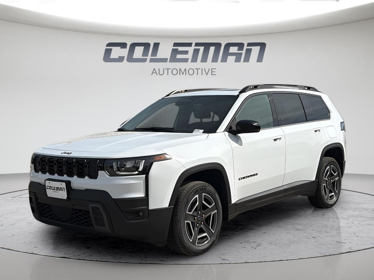 2026 Jeep Cherokee Limited in Bright White Clear-Coat Exterior Paint — front three-quarter view